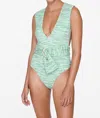 Revel Rey Dean Wide Belt One Piece In Opal Tweed In Multi