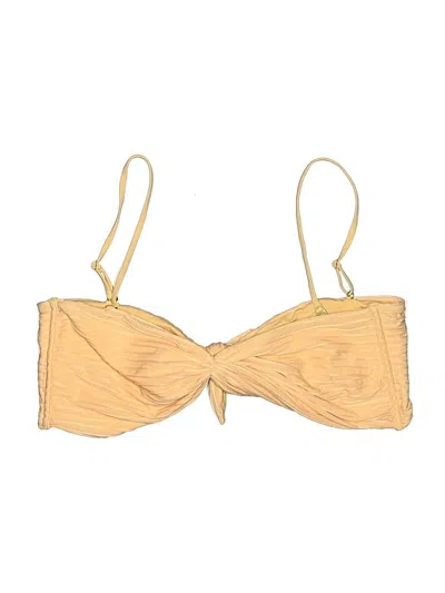 Pre-owned Revel Rey Swimsuit Top Gold Swimwear