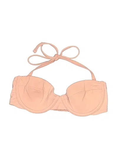 Pre-owned Revel Rey Swimsuit Top Tan Swimwear