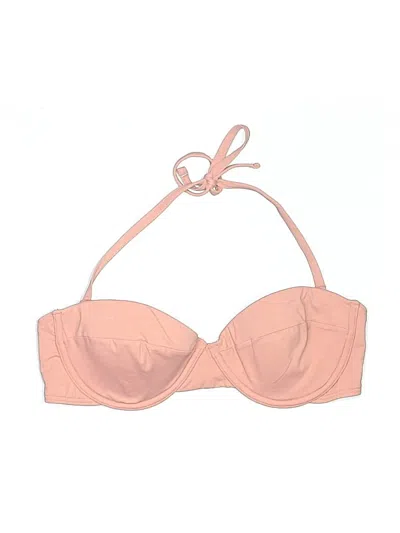 Pre-owned Revel Rey Swimsuit Top Tan Swimwear