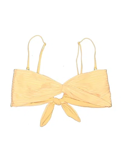 Pre-owned Revel Rey Swimsuit Top Yellow Swimwear