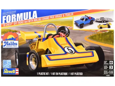 Revell Level 3 1/25 Model Kit 1978 Chevrolet Off-road 4x4 Pickup Truck And Malibu Grand Prix Virage With Tr In Multi