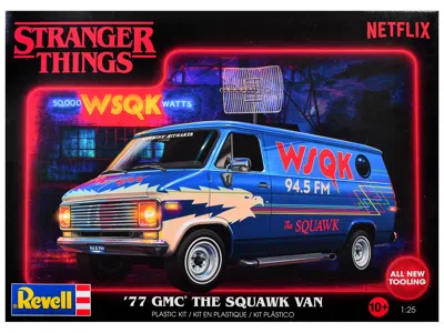 Revell Level 3 Model Kit 1977 Gmc "wsqk Squawk" Van "stranger Things" (2016-2025) Tv Series 1/25 Scale Mode