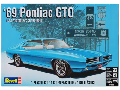 Revell Level 4 Model Kit 1969 Pontiac Gto 2-in-1 Kit 1/24 Scale Model By  In Blue