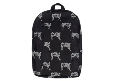 Pre-owned Revenge Allover Logo Backpack In Black
