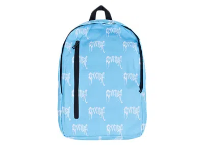Pre-owned Revenge Allover Logo Backpack In Blue