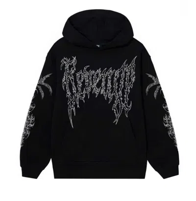 Pre-owned Revenge Arch Logo Dante's Paradise Black Hoodie Size Small