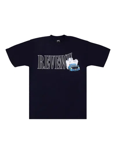 Revenge Burnout Car-print T-shirt In Blue