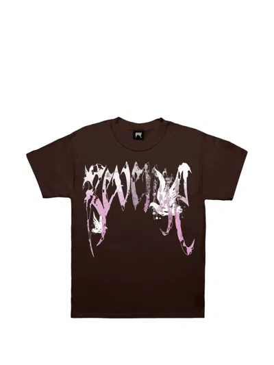 Revenge Graffiti Dove T-shirt In Brown