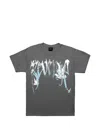 Revenge Graffiti-print T-shirt In Gray