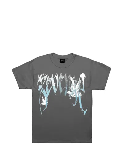 Revenge Graffiti-print T-shirt In Gray