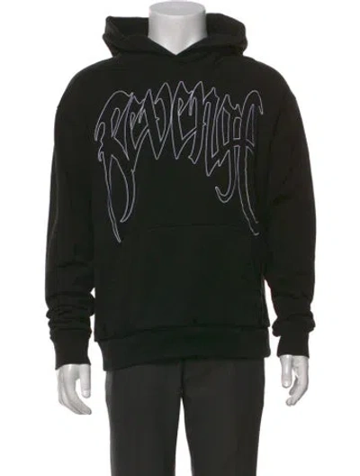 Pre-owned Revenge Graphic Print Crew Neck Hoodie In Black
