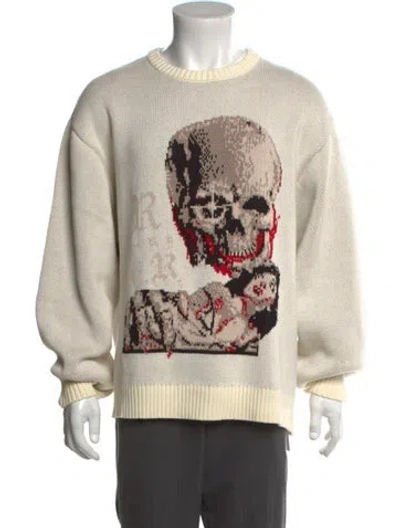 Pre-owned Revenge Graphic Print Crew Neck Pullover In Neutral