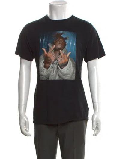 Pre-owned Revenge Graphic Print Crew Neck T-shirt In Black
