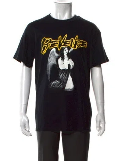 Pre-owned Revenge Graphic Print Crew Neck T-shirt In Black