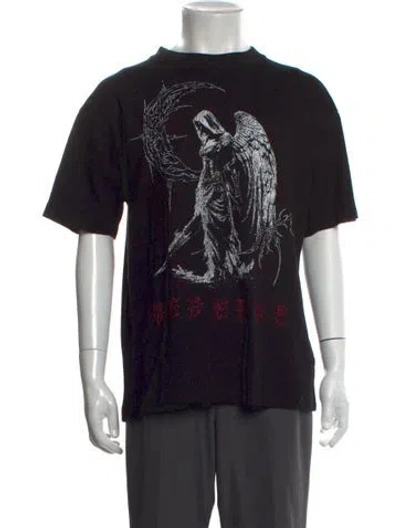 Pre-owned Revenge Graphic Print Crew Neck T-shirt In Black