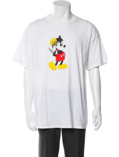 Pre-owned Revenge Graphic Print Crew Neck T-shirt In White