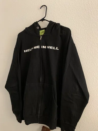 Pre-owned Revenge Help Me In Hell Hoodie In Black