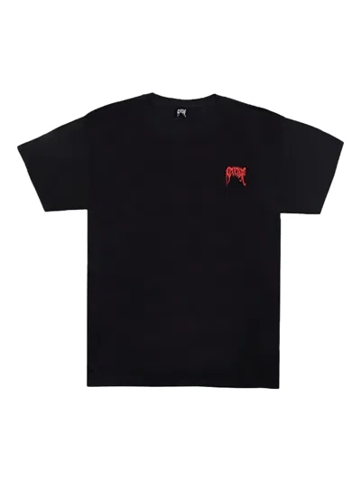 Revenge Logo-embroidered T-shirt In Black