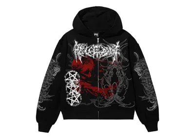 Pre-owned Revenge Men's  Abandoned Zip In Black/red