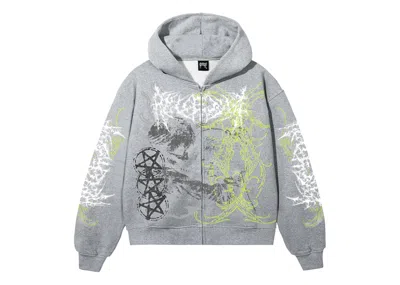 Pre-owned Revenge Men's  Abandoned Zip In Grey/green In Multi