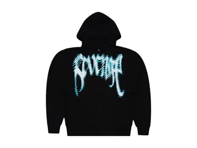 Pre-owned Revenge Men's  Blue Window Arch Logo Hoodie In Black