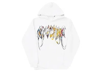 Pre-owned Revenge Men's  Durk Painting Hoodie In White