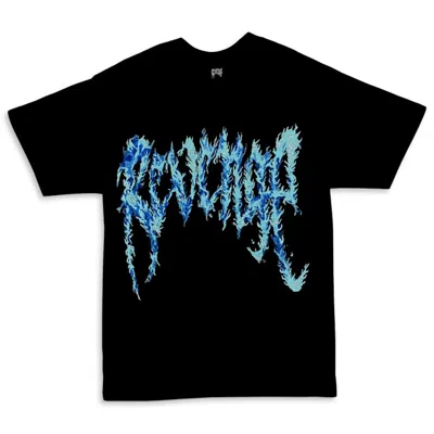 Pre-owned Revenge Men's  Inferno T-shirt In Black/blue