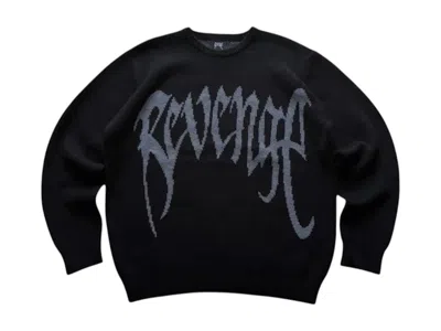 Pre-owned Revenge Men's  Knit Arc Logo Sweater In Black