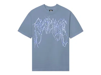 Pre-owned Revenge Men's  Lightning Anarchy T-shirt In Blue