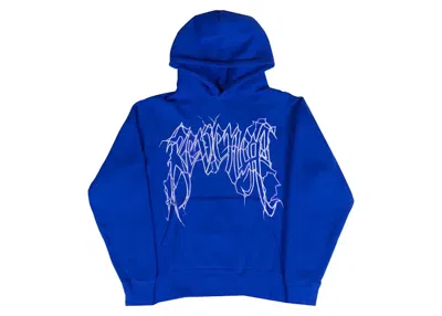 Pre-owned Revenge Men's  Lightning Arch Hoodie In Blue