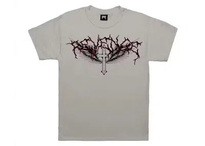 Pre-owned Revenge Men's  Lightning Reaper Tee Shirt In White
