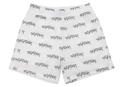 Pre-owned Revenge Men's  Massacre Shorts In White/black In Multi