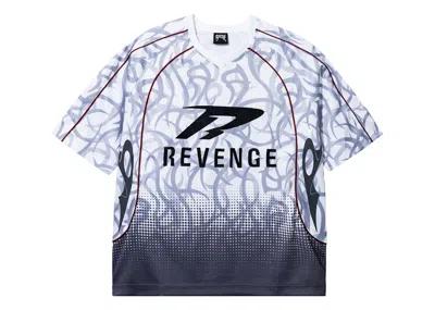 Pre-owned Revenge Men's  Rsport Soccer Jersey In White