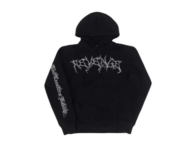 Pre-owned Revenge Men's  Spider Web Lightning Hoodie In Black