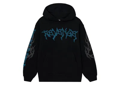 Pre-owned Revenge Men's  X City Morgue Lightning Logo Cerberus Hoodie In Black