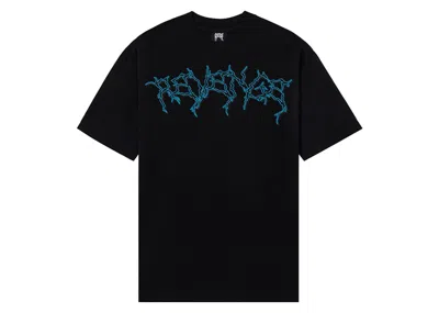 Pre-owned Revenge Men's  X City Morgue Lightning Logo Cerberus Tee Shirt In Black