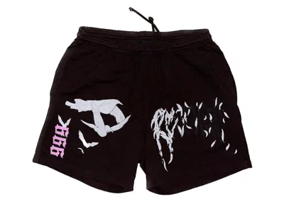 Pre-owned Revenge Men's  X Juice Wrld 999 Dove Shorts In Brown