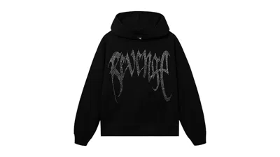 Pre-owned Revenge Men's  Xxxtentacion Heartbreak Bejeweled Hoodie In Black/clear In Multi