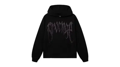 Pre-owned Revenge Men's  Xxxtentacion Heartbreak Bejeweled Hoodie In Black/purple