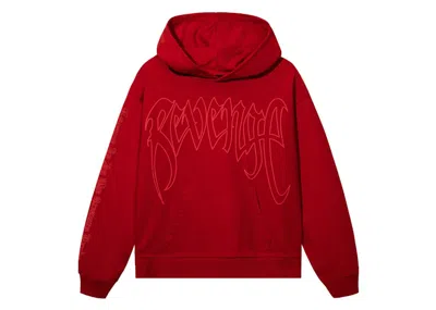 Pre-owned Revenge Men's  Xxxtentacion Kill Outline Hoodie In Red