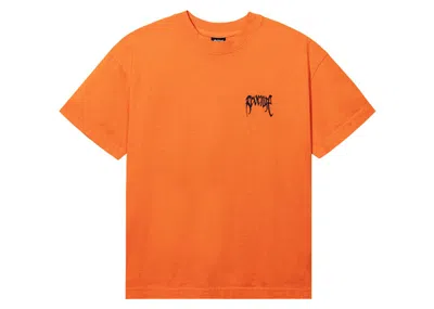 Pre-owned Revenge Men's  Xxxtentacion Kill Tee Shirt In Orange/black