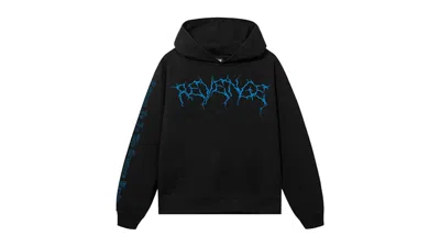 Pre-owned Revenge Men's  Xxxtentacion Lightning Heartbreak Hoodie In Black/blue
