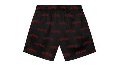 Pre-owned Revenge Men's  Xxxtentacion Massacre Shorts In Black/red In Multi