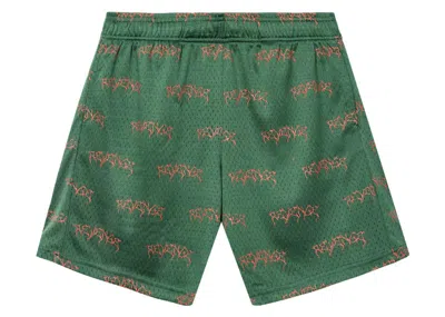 Pre-owned Revenge Men's  Xxxtentacion Massacre Shorts In Green