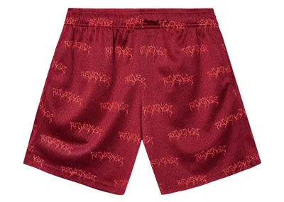 Pre-owned Revenge Men's  Xxxtentacion Massacre Shorts In Red