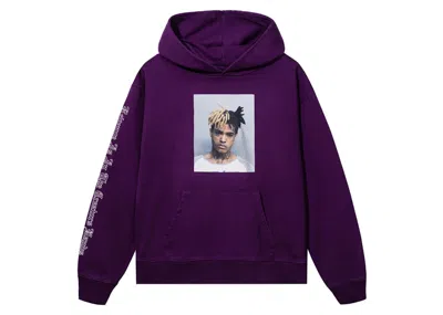 Pre-owned Revenge Men's  Xxxtentacion Mugshot Hoodie In Purple