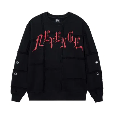 Pre-owned Revenge Patchwork Crewneck 'black/red' | Men's Size L