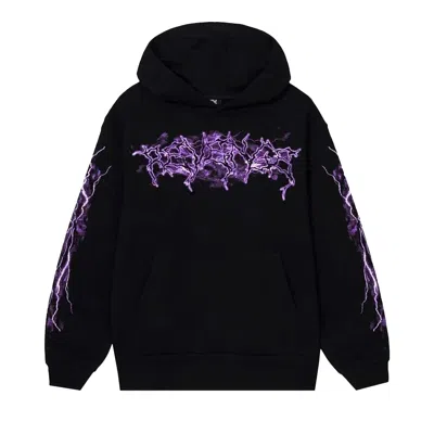 Pre-owned Revenge Purple Lightning Anarchy Hoodie 'black' | Men's Size L