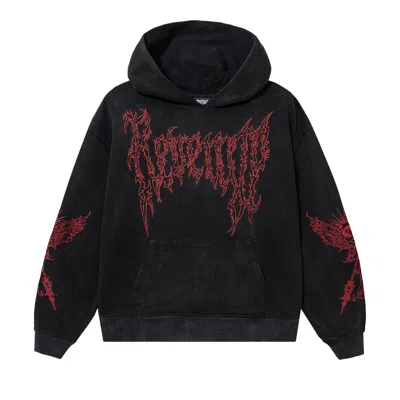 Pre-owned Revenge Renaissance Embroidered Hoodie 'black/red' | Men's Size Xxl